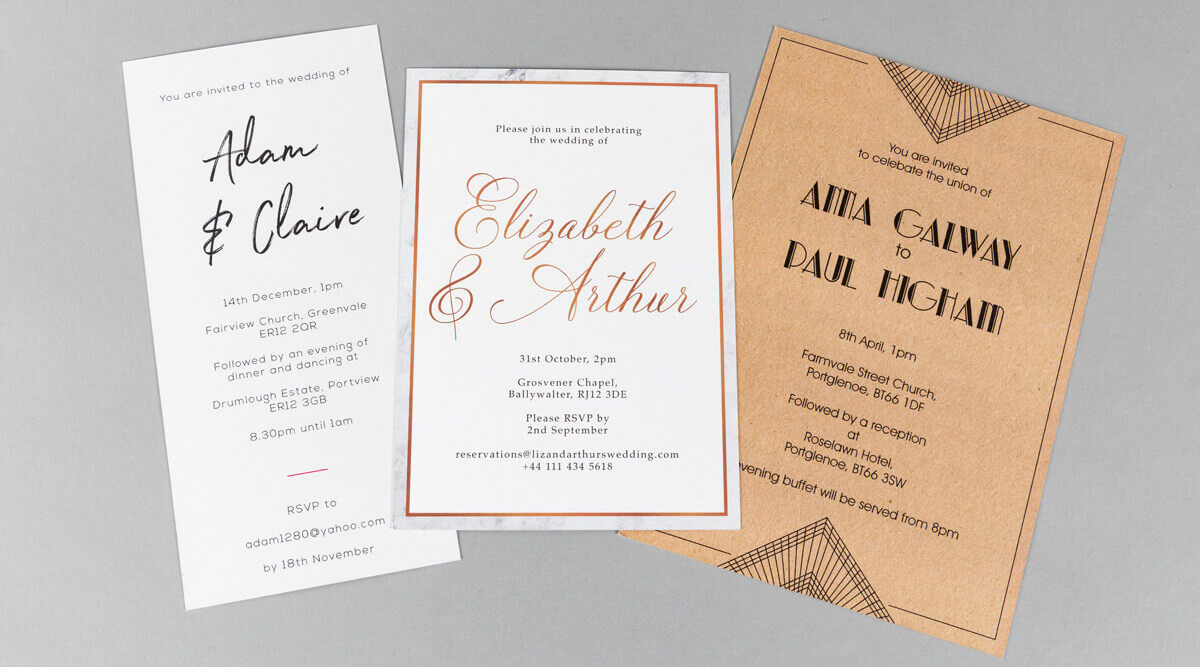 Flat Wedding Invitations